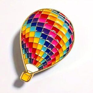Colorful Hot Air Balloon Enamel Pin